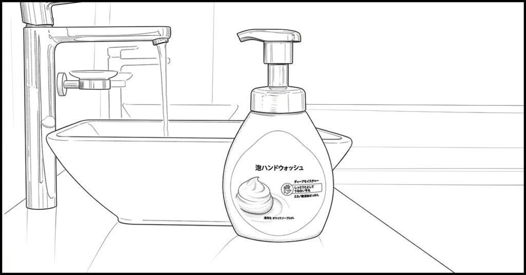 TVCM用商品カットの線画絵コンテサンプル