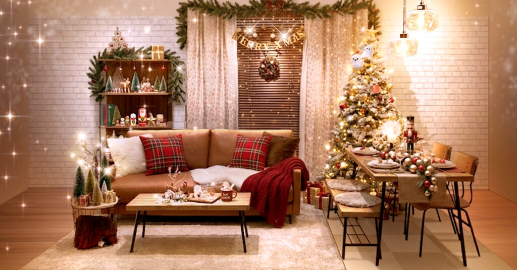 TVCM用クリスマスインテリアのフォトリアル絵コンテサンプル